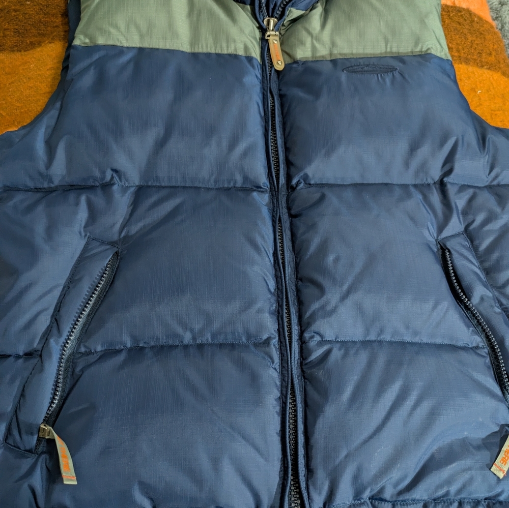 Stylish Men's Navy and Gray Down Filled Puffer Vest